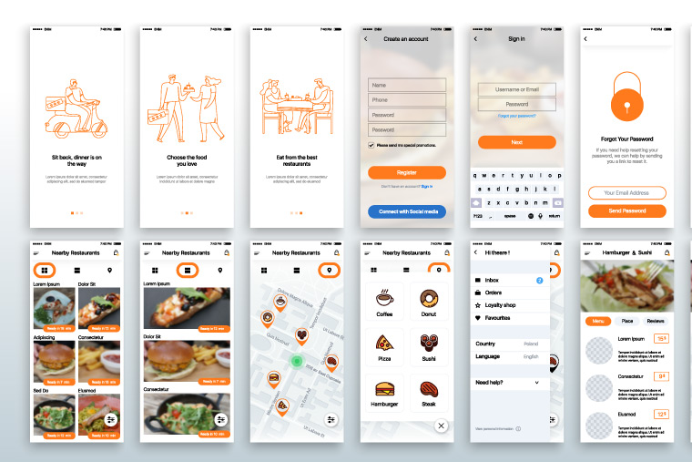 Food Delivery UX at ScanDesignz